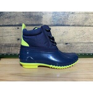 Tommy Hilfiger Haryett Duck Boots Blue Green- Yellow Women's Size 9M Rain